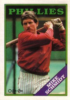 1988 O-Pee-Chee Baseball Cards 321     Mike Schmidt